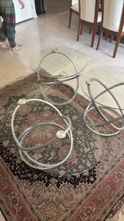 Glass table set