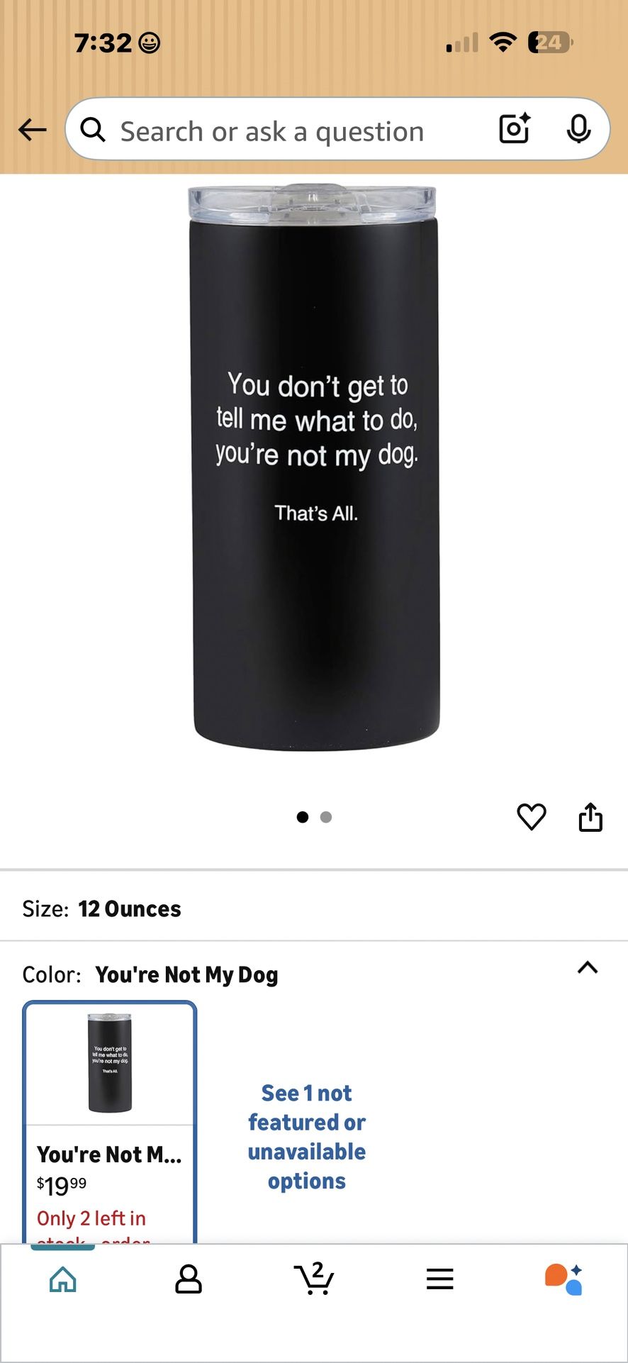 12 Oz Insulated Tumbler New