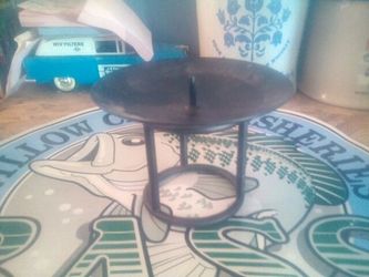 Black metal candle holders