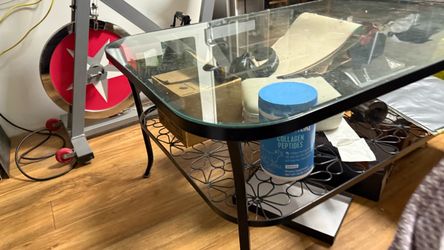 Iron and Glass Coffee Table