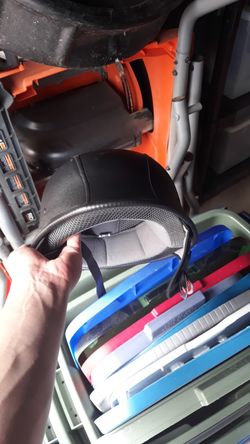 Leather motorcycle helmet medium new