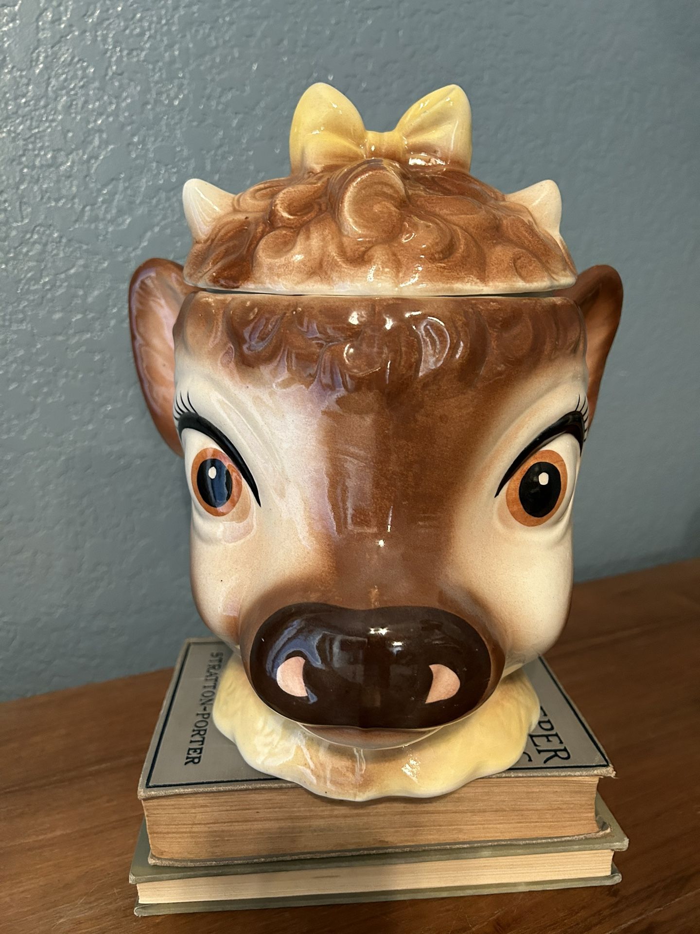 Vintage Metlox Beulah Cow Head Cookie Jar. 1950s