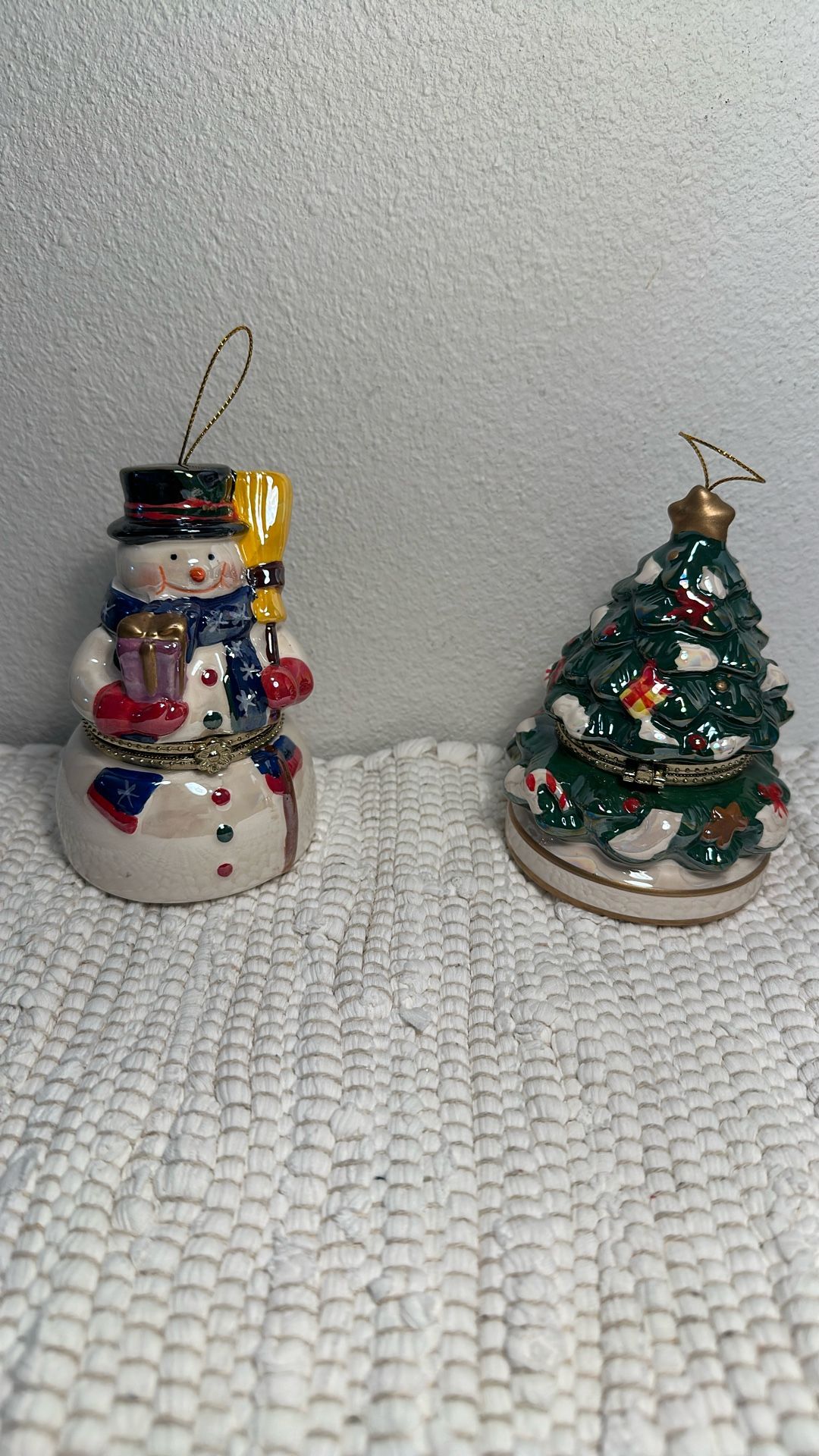 Ceramic music Boxes That Turn Inside / Ornaments