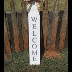 Woodent Front Porch Welcome Sign With Removable Bow