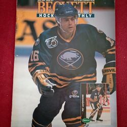 July 1992 Beckett Hockey Magazine Number 21 Patrick Lafontainp Sabres On Cover 