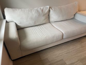 White fabric couch