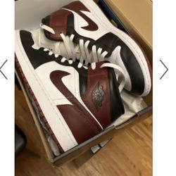 Nike Air Jordan 1 Mid SE Shoes White Dark Pony Black HF3216-102 Men's Sizes NEW