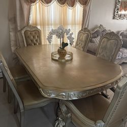 Acme Gold Dining Table 