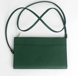 Rolex Green Crossbody Bag / Wristlet Purse – Gold Hardware & Detachable Strap