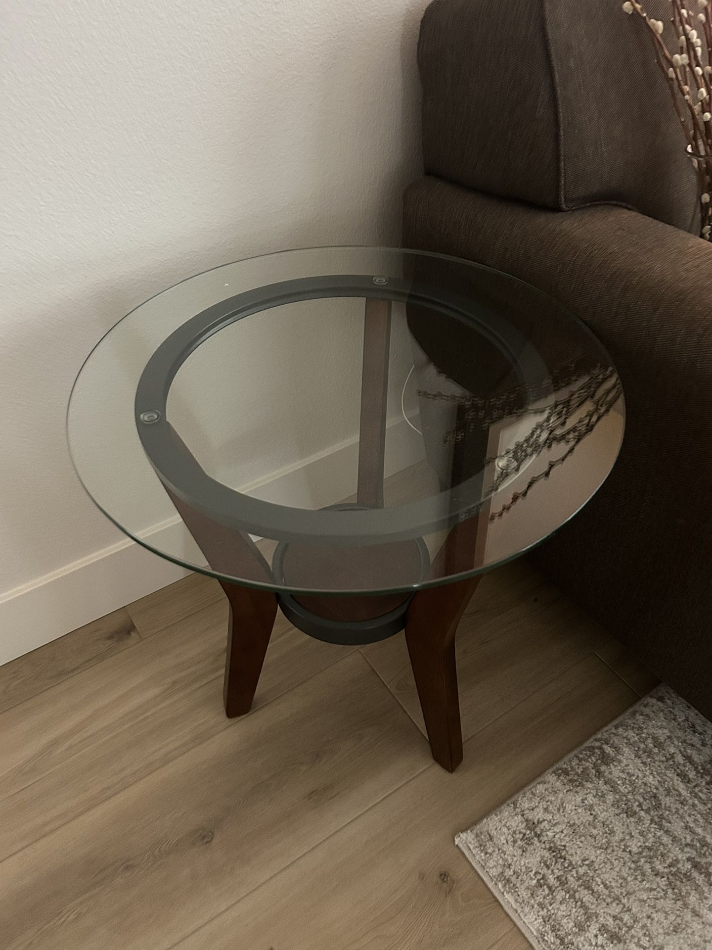 Glass End Table