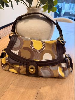 Coach yellow and brown soho