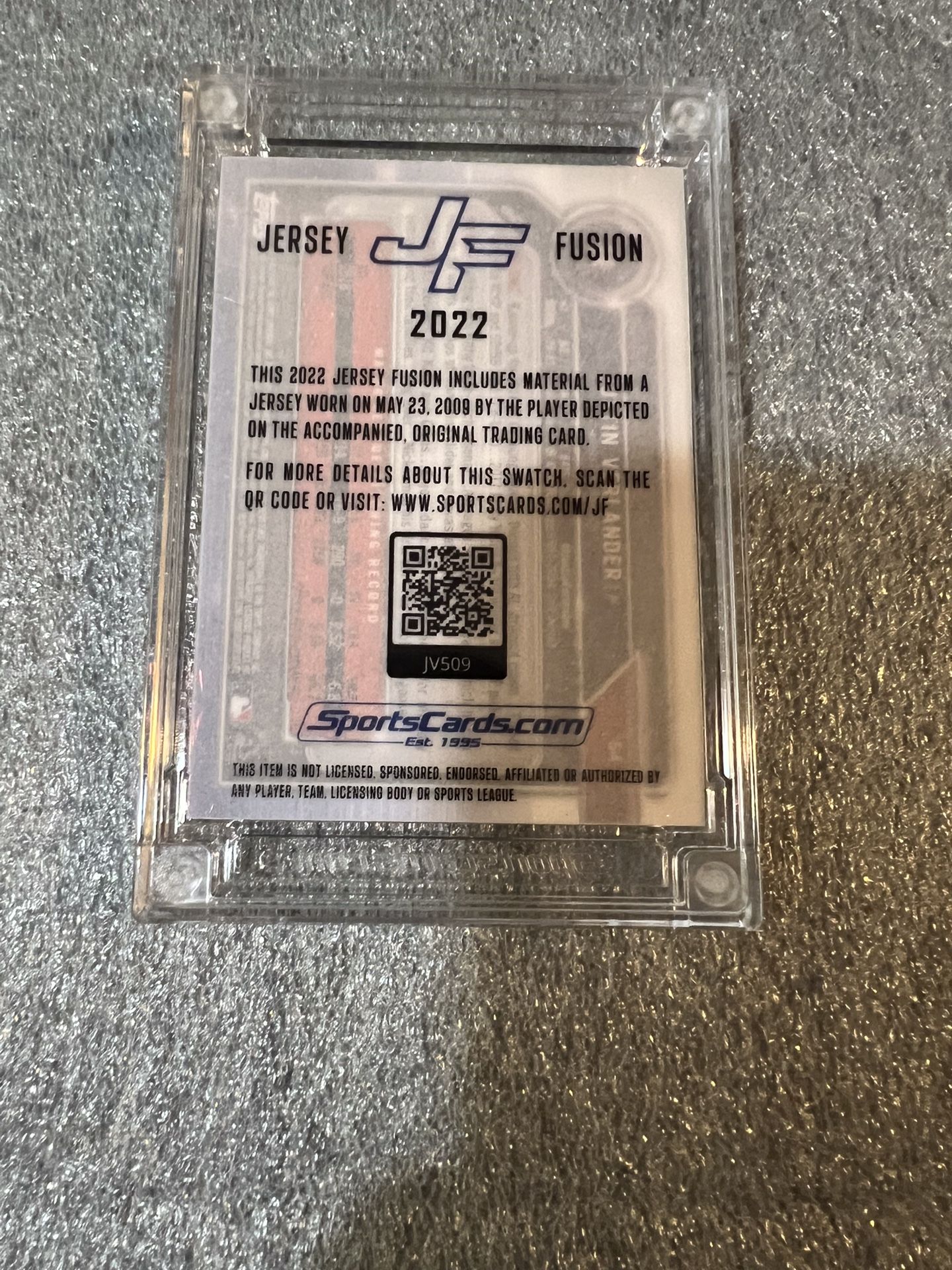 2021 JERSEY FUSION JUSTIN VERLANDER GAME-USED SWATCH RELIC #JFJVJP