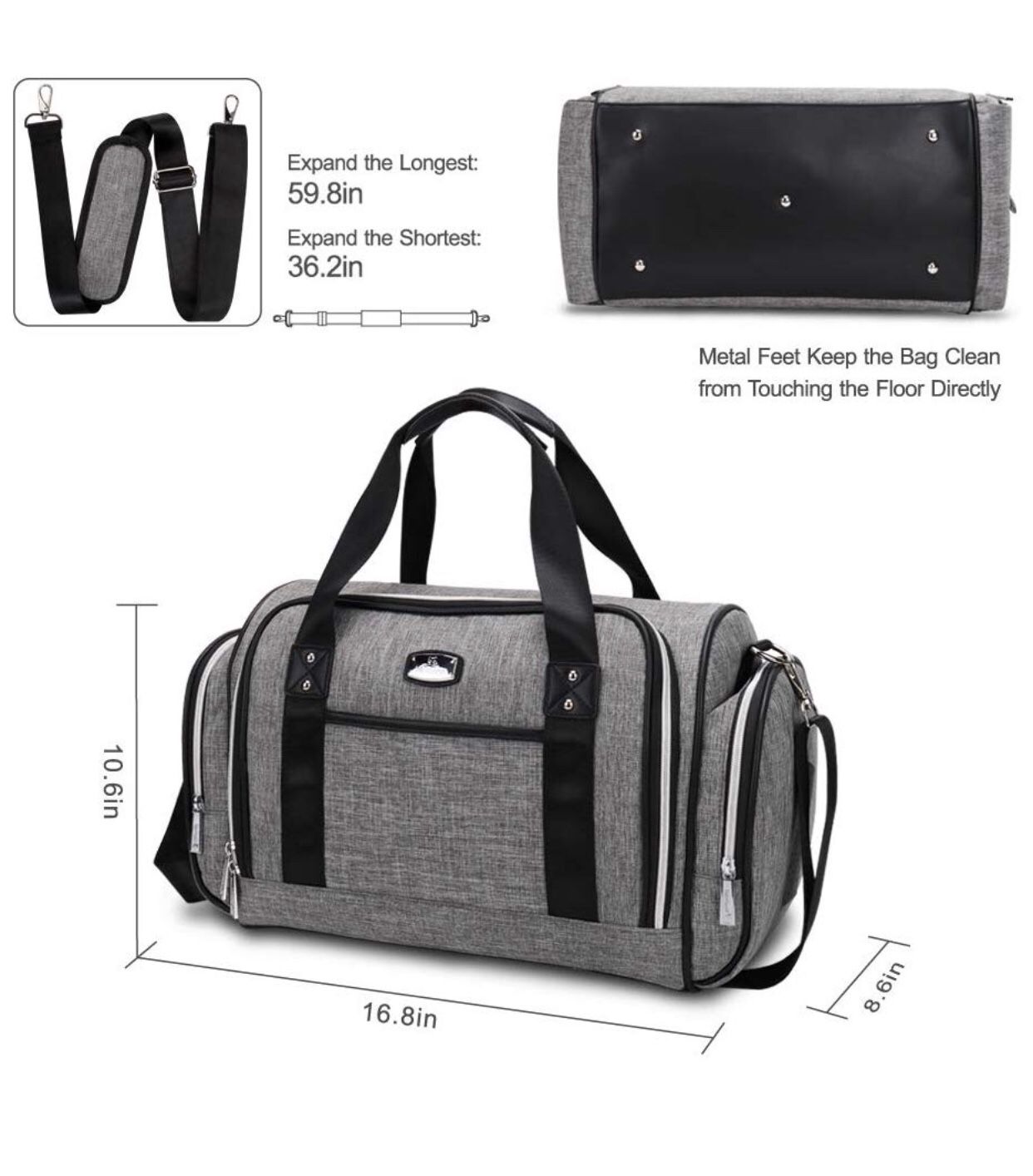 Diaper Bag Tote - Multi-function Large Convertible Travel Baby Bag for Boys and Girls