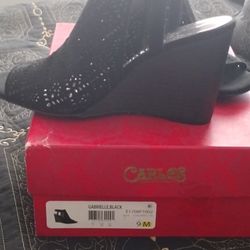 Gabrielle Black Wedges 