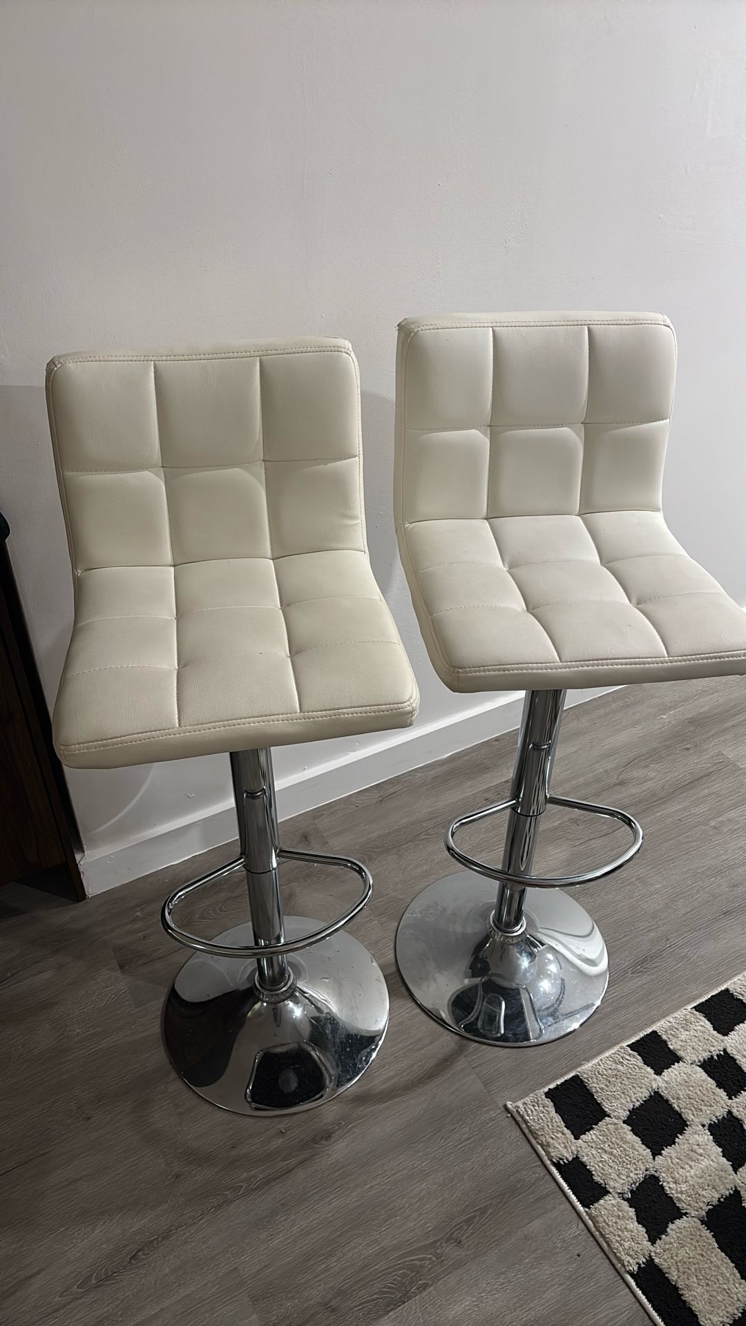 Stools Synt White Leather