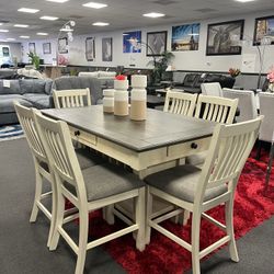 7PC Counter Height Dining Table Set 