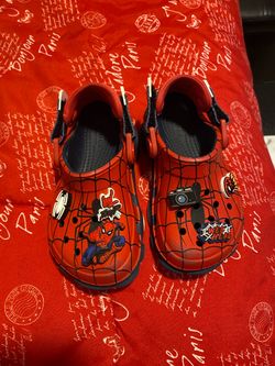 Toddler unisex Spider-Man crocs size 8c