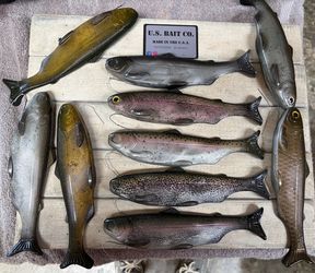 Usbaitco 10” 8” and 6” weedless trout swimbaits
