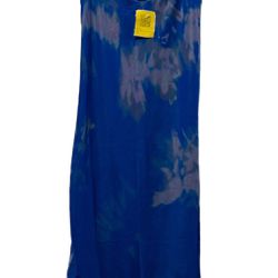 Dolls Kill (L) Blue Tie Dye Cami Dress Sz S Adjustable Straps V-Neckline NWOT