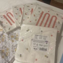 100 Year Old Birthday Napkins/Balloons