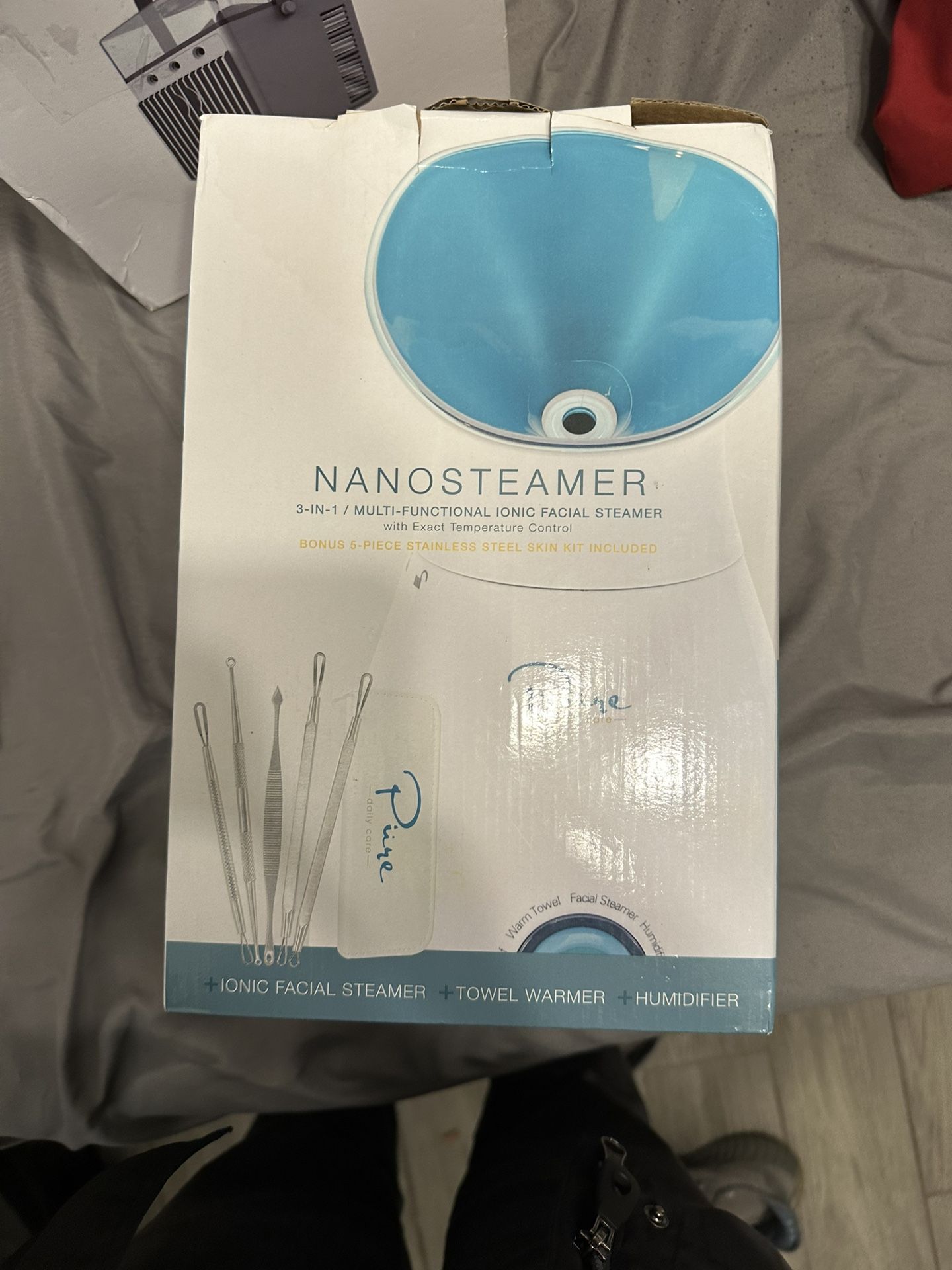 NanoSteamer Large 3-in-1 Nano Ionic Facial Steamer with Precise Temp Control
