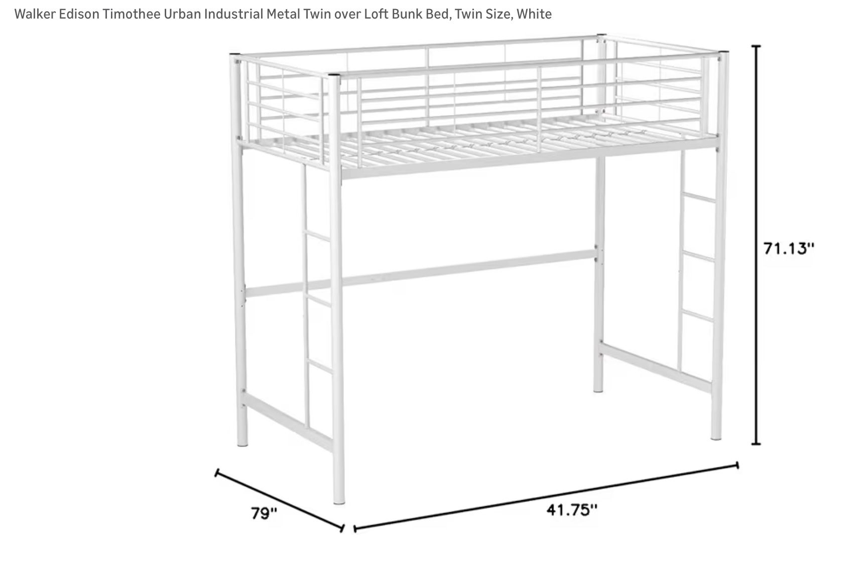 Kids Lofted Twin Bed