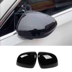 Exterior Rear View Mirror Cover Trim 2PCS Black Fit For Benz CLA W118 2020-2022