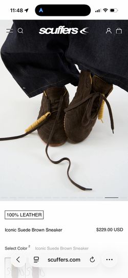 Iconic Scuffers suede brown sneaker