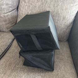 Black Foldable Storage Organizer Boxes Set