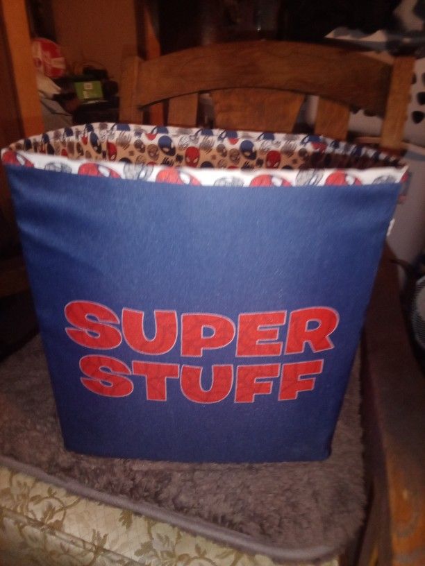 One Spider-Man's Storage Bin And One Spider-Man Toy