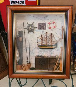 Navy shadow box