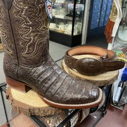 Nuevas Botas Vaqueras De piel Original Con Cintiron 