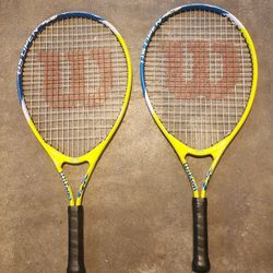 2 Wilson US Open Tennis Raquets In Good Condition 23
