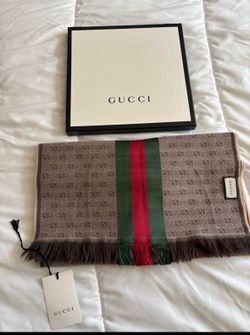 Authentic Gucci monogram stole wool scarf