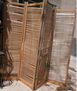 Wooden Divider with Shutters