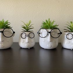 Fake Succulent Pot Set For Decor 