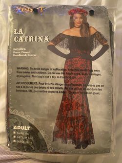 La Catrina Halloween Costume Adult Large