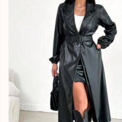 FAUX LEATHER COAT