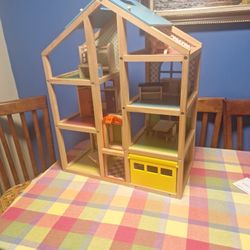 24x30  Wooden Playhouse With Accessories 