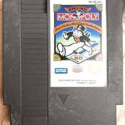 Nintendo Monopoly Game Cartridge For NES