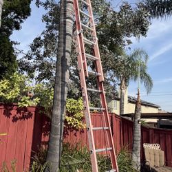 20 Foot fiberglass Werner Extended Ladder 300lbs