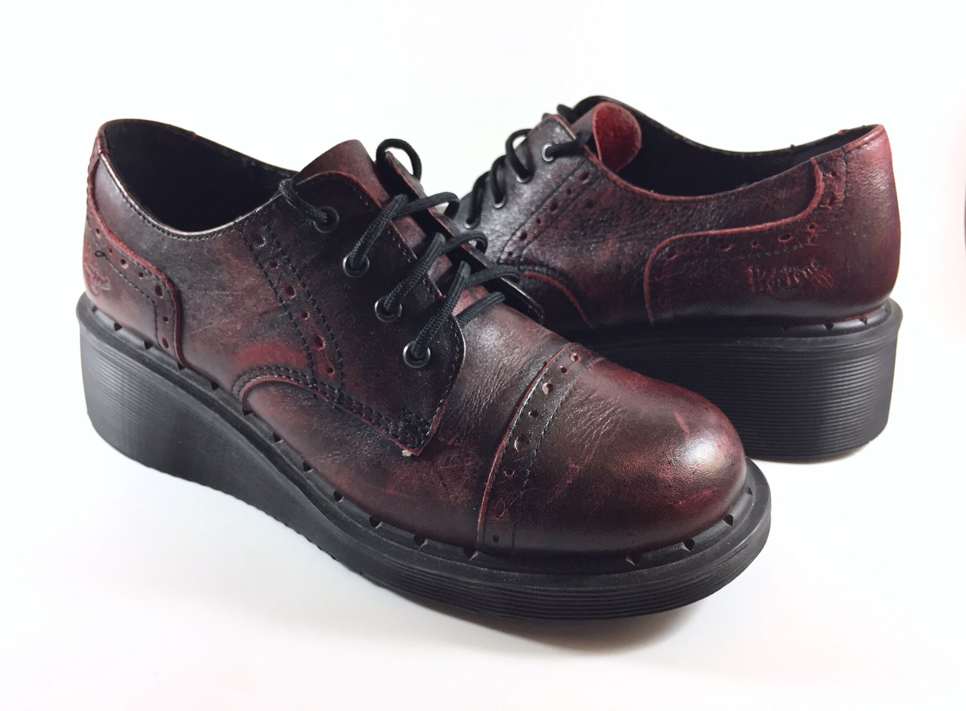 Dr. Martens 3A31 Burgundy Oxford Wedges Women’s Size 5