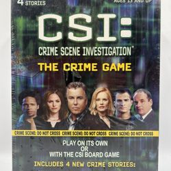 New/Sealed "CSI - Crime Scene Investigation" Game by SBG Games 2004 Edition RARE