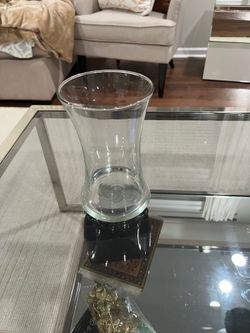 Set of 3 Glass Vases and Hurricane Candle Holder