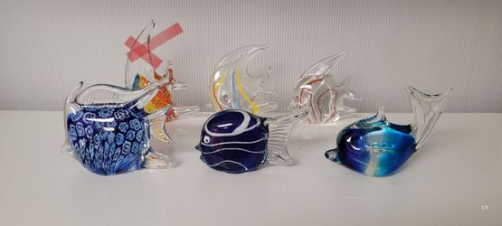 Glass Fish Figurines