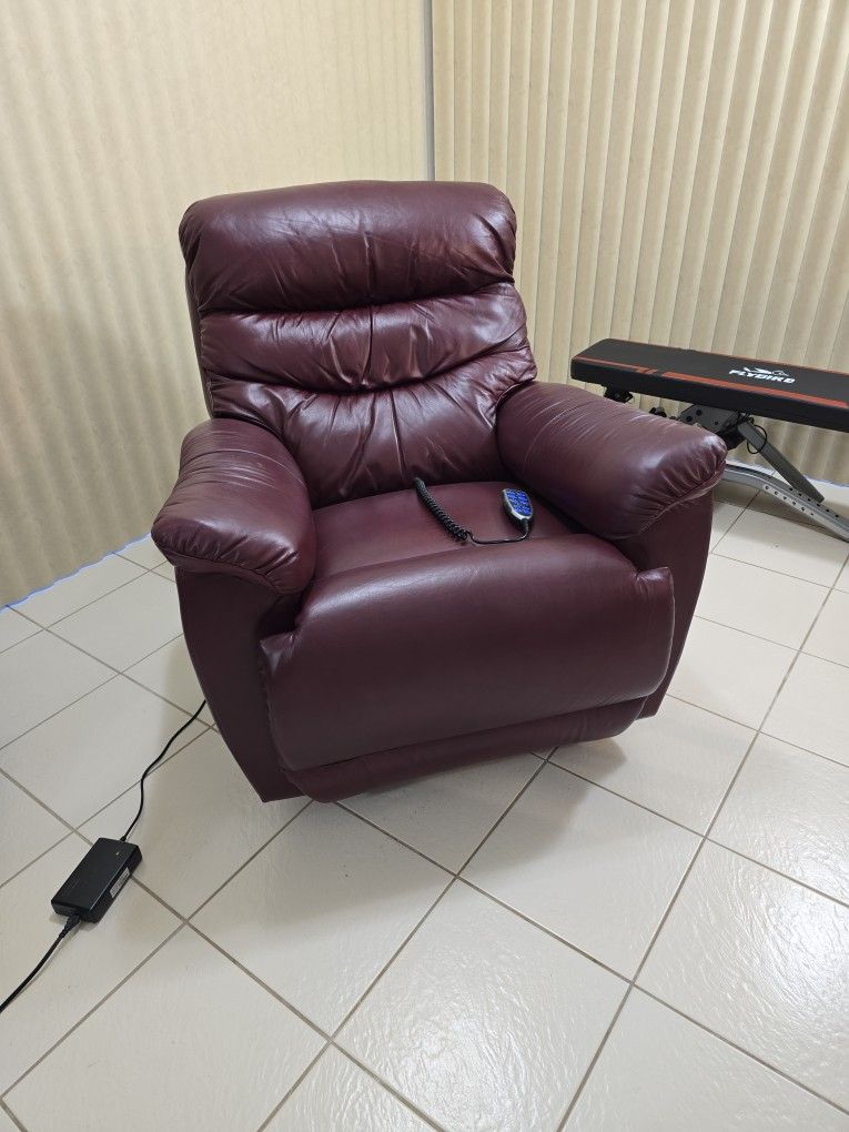 Leather rocking recliner chair with remote power control