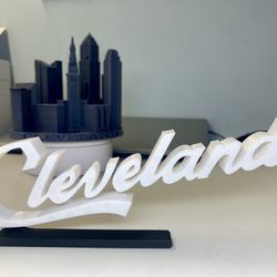 Cleveland Script Desktop Version, Shelf Decoration, Collectible Souvenir