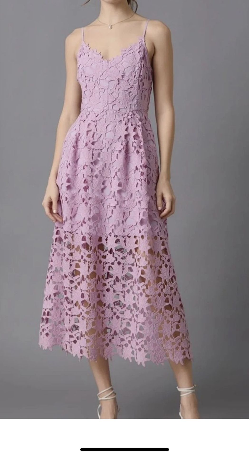 Endless Rose lilac purple lace midi dress - Large