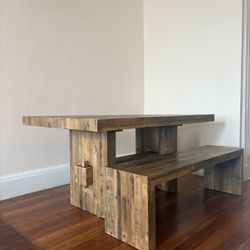 West Elm Dining table + bench
