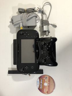 Wii U black with game